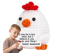 Positivo positivo - Supporto emotivo peluche | Animali positivi all'uncinetto | Positivo di supporto emotivo fatto a mano con carta per una sorella amica sua figlia collega