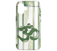 Positivo Zen Energia Verde Natura Mindfulness Hindu Om Simbolo Custodia per iPhone 16