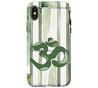 Positivo Zen Energia Verde Natura Mindfulness Hindu Om Simbolo Custodia per iPhone X/XS
