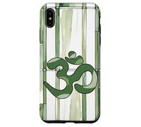 Positivo Zen Energia Verde Natura Mindfulness Hindu Om Simbolo Custodia per iPhone XS Max
