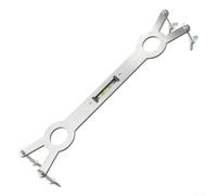 Posizionatore doccia acqua fredda e calda in acciaio inox con indicatore di livello, 24 x 5 x 15 cm, per un allineamento preciso della valvola di miscelazione e installazione a parete