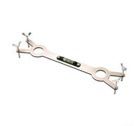 Posizionatore doccia con righello di livello 24 cm, in acciaio inox, supporto per valvola di miscelazione per installazione regolabile del rubinetto della doccia, compatibile con sistemi doccia