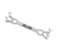 Posizionatore doccia in acciaio inox con indicatore di livello per installazione valvola di miscelazione acqua fredda e calda, 24 x 5 x 15 cm, argento