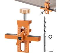 Posizionatore per porta dell'armadio con maschera in lega di alluminio e punta da trapano, presenta una scala a doppia fila e una posizione di punzonatura di rimbalzo di 10 mm per migliorare