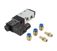 Posizione pneumatica del porto 2 di CC 12V 5 dell'elettrovalvola a solenoide 4V21008 con il connettore, corpo della lega di alluminio con trattamento speciale del foro interno per attrito ridotto e