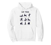 Posizioni Yoga del Gatto Felpa con Cappuccio