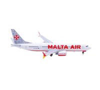 POSMRWK Single Plane For modelli di aeromobili da collezione in lega 1:400 Air Malta Boeing B737 MAX 8 Modello di aeromobile in metallo pressofuso 9H-VUA con supporto