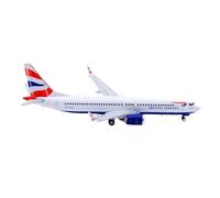 POSMRWK Single Plane For modelli di aeromobili da collezione in lega 1:400 British Airways Boeing B737 MAX 8 Ornamenti for modelli di aeromobili in metallo pressofuso ZS-ZCA