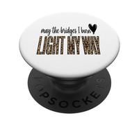 Possa i ponti che bruciamo luce la mia strada Leopard Art PopSockets PopGrip Adesivo