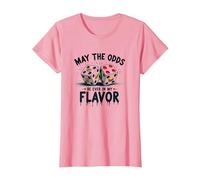 Possa Le probabilità Essere Sempre nel Mio Sapore Dadi Cibo Gioco di Parole Maglietta, Donna, Rosa, 3XL