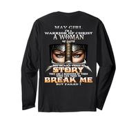 Possa Ragazza Sono Una Guerriera di Cristo Una Donna di Fede Maglia a Manica