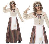 Possessed Judy Costume Donna Halloween Punch & Judy Completo S-L