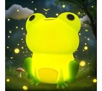 POSSHE Luce notturna a forma di rana, regalo a forma di rana, simpatica lampada da comodino in silicone ricaricabile, dimmerabile, decorazione per la camera dei bambini, regalo per bambini