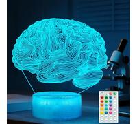 POSSHE Regali di neurologia, lampada a illusione del cervello 3D, luce notturna con 16 colori che cambiano, telecomando, timer, dimmerabile, decorazione per la stanza dei bambini, regali di Natale