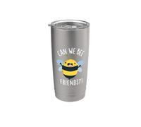 Possiamo essere amici Funny Bug Pun Bicchiere termico in acciaio inox doppia parete