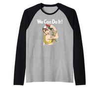 POSSIAMO Fare! Bulldog Francese Frenchie Rosie The Riveter Meme Maglia con Maniche Raglan