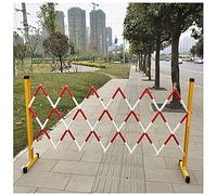 Possibilità di espandere barricate mobili, barriera di sicurezza retrattile e pieghevole in composito di fibra di vetro, tubo in acciaio da 25 mm, giallo e nero, diverse dimensioni, confezione da 1