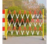 Possibilità di espandere le barricate mobili, Barriera di sicurezza stradale con ruote multicolore 120 x (200-500) cm(Red,120x250cm)