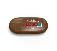 Possibox Chiavette USB Personalizzate 32GB in Legno con Il Logo della Tua Azienda - All'ingrosso Pendrive - USB 2.0 Noce, 50 Pezzi