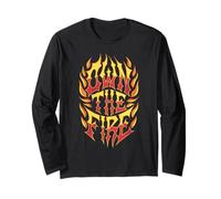 Possiedi il fuoco Motivational Flames Pompiere Vigile del fuoco Maglia a Manica