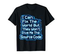 Posso aggiustare l'umorismo di codifica del Programmatore del codice Sorgente Mondiale Maglietta
