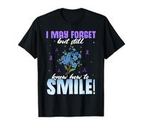 Posso Dimenticare ma Sorridere la consapevolezza dell'Alzheimer Maglietta