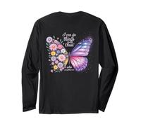 Posso Fare Ogni Cosa Attraverso Cristo - Christian Butterfly Maglia a Manica