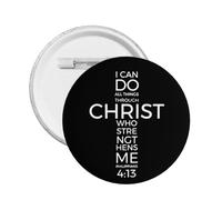 Posso fare ogni cosa in Cristo Filippesi 413 Spille con bottone da donna Spille con bottone Spille rotonde da uomo Spille da festa per vestiti, zaini, cappelli e spille Regali 1 pezzo