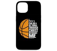 Posso fare tutte le cose attraverso Christ Christian Basketball Custodia per iPhone 13