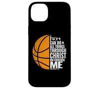 Posso fare tutte le cose attraverso Christ Christian Basketball Custodia per iPhone 14 Plus