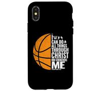 Posso fare tutte le cose attraverso Christ Christian Basketball Custodia per iPhone X/XS