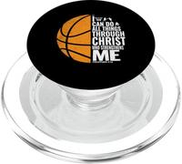 Posso fare tutte le cose attraverso Christ Christian Basketball PopSockets PopGrip per MagSafe