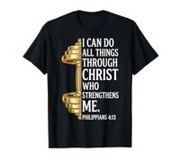 Posso Fare Tutte Le Cose Attraverso Christ Christian Gym Maglietta