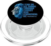 Posso fare tutte le cose attraverso Christ Lion Philippians 4:13 PopSockets PopGrip per MagSafe