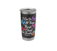 Posso fare tutte le cose attraverso Cristo che mi rafforza Bicchiere termico in acciaio inox doppia parete