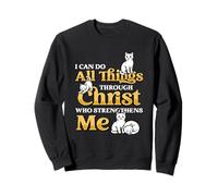 Posso fare tutte le cose attraverso Cristo che mi rafforza Gatti Felpa