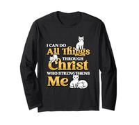 Posso fare tutte le cose attraverso Cristo che mi rafforza Gatti Maglia a Manica