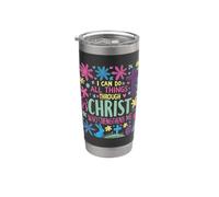 Posso fare tutte le cose attraverso Cristo che mi rafforza Pasqua Bicchiere termico in acciaio inox doppia parete