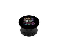 Posso fare tutte le cose attraverso Cristo che mi rafforza Pasqua PopSockets PopGrip Adesivo