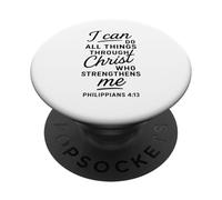 Posso fare tutte le cose attraverso Cristo Filippesi 4:13 Bibbia PopSockets PopGrip Adesivo