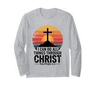 Posso Fare Tutte Le Cose Attraverso Cristo Filippesi 4:13 Maglia a Manica