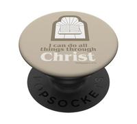 Posso fare tutte le cose attraverso la Bibbia di Cristo PopSockets PopGrip Adesivo