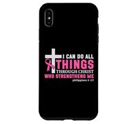Posso fare tutte le cose attraverso la consapevolezza del cancro al seno di Cristo Custodia per iPhone XS Max