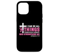 Posso fare tutte le cose attraverso la consapevolezza del cancro al seno di Cristo Custodia per iPhone 12/12 Pro