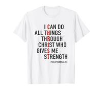 Posso fare tutte le cose tramite Cristo Dio, versetto biblico cristiano Maglietta