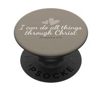 Posso fare tutte le cose tramite Cristo, versetto a forma di cuore PopSockets PopGrip Adesivo