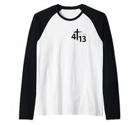 Posso Fare Tutto Attraverso Christ Cross Davanti e Dietro Maglia con Maniche Raglan