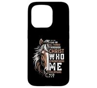 Posso fare tutto attraverso Christ Horse Inspirational Custodia per iPhone 15 Pro
