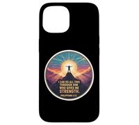 Posso fare tutto questo attraverso Colui che mi dà forza Verso Custodia per iPhone 15