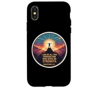 Posso fare tutto questo attraverso Colui che mi dà forza Verso Custodia per iPhone X/XS